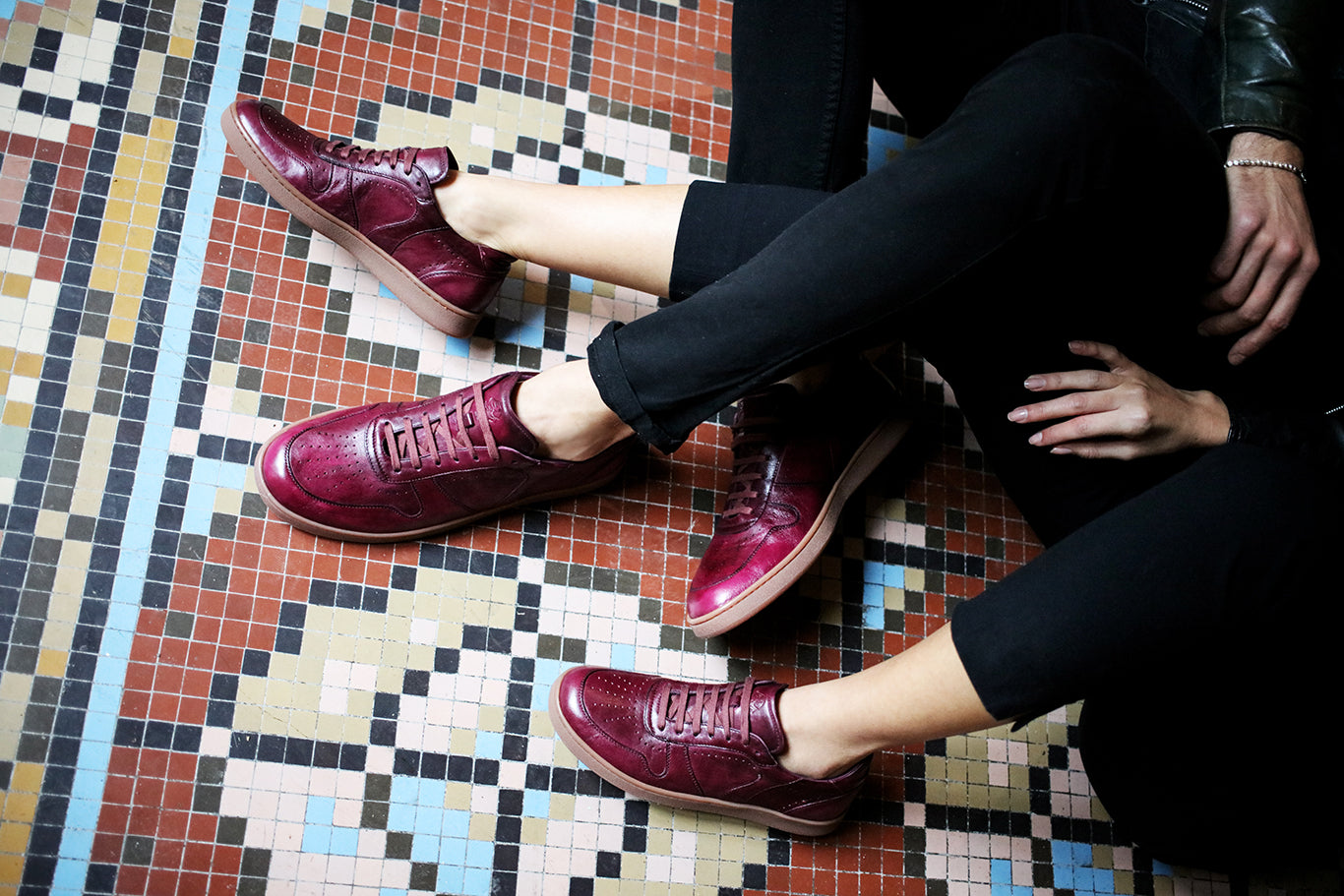 Sneakers donna in pelle